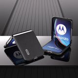 ABEEL Motorola Razr 40 Ultra Cover Ægte Læder Sort