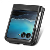 Motorola Razr 40 Ultra Cover Kulfibertekstur Khaki