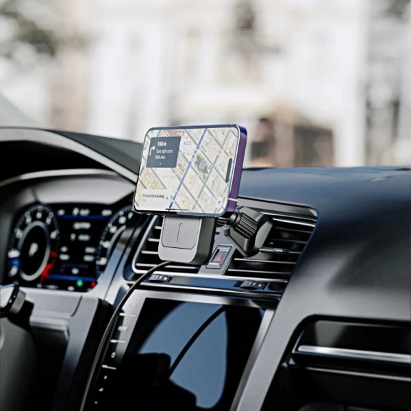 ALOGIC Matrix Magnetisk Biloplader med Luftventil & Dash Mount MagSafe