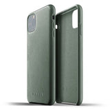 Mujjo iPhone 11 Pro Max Cover Full Leather Case Slate Green