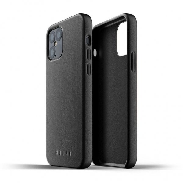 Mujjo iPhone 12/iPhone 12 Pro Cover Full Leather Case Sort
