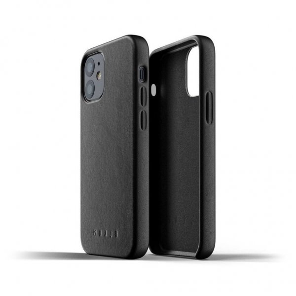 Mujjo iPhone 12 Mini Cover Full Leather Case Sort