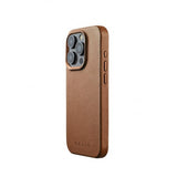 Mujjo iPhone 15 Pro Cover Fuld Læder MagSafe Dark Tan