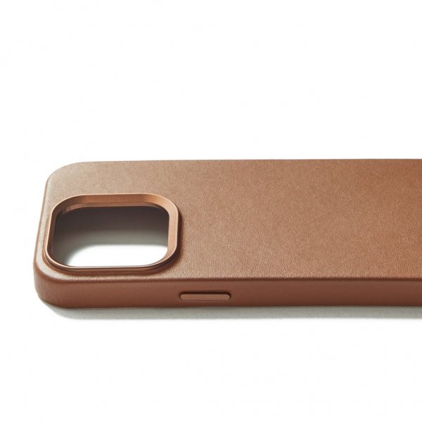 Mujjo iPhone 15 Pro Cover Fuld Læder MagSafe Dark Tan