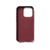 Mujjo iPhone 15 Pro Cover Full Leather Wallet Case MagSafe Burgundy