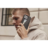Mujjo iPhone 15 Pro Max Cover i fuldnarvet læder med kortholder MagSafe Sort