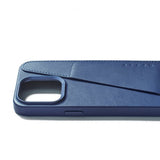 Mujjo iPhone 15 Pro Max Cover Full Leather Wallet Case MagSafe Monaco Blue