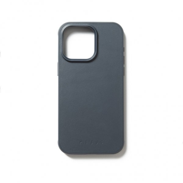 Mujjo iPhone 15 Pro Max Cover Shield Case Steel Blue