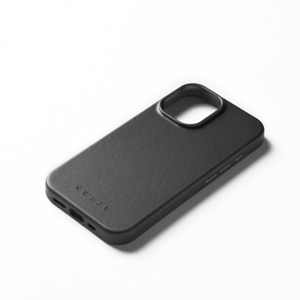 Mujjo iPhone 16 Cover Fuld Lædercover Sort