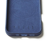 Mujjo iPhone 16 Pro Cover i Fuld Læder Monaco Blue