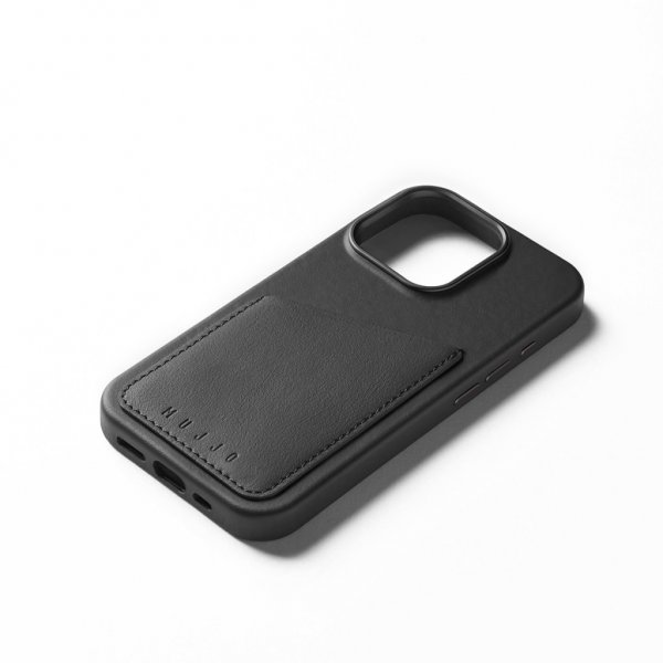 Mujjo iPhone 16 Pro Cover Full Leather Wallet Case Sort