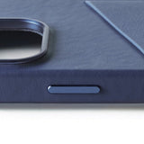 Mujjo iPhone 16 Pro Cover Full Læder Wallet Case Monaco Blue