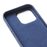 Mujjo iPhone 16 Pro Cover Full Læder Wallet Case Monaco Blue