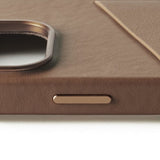 Mujjo iPhone 16 Pro Cover Full Læder Pung Dark Tan