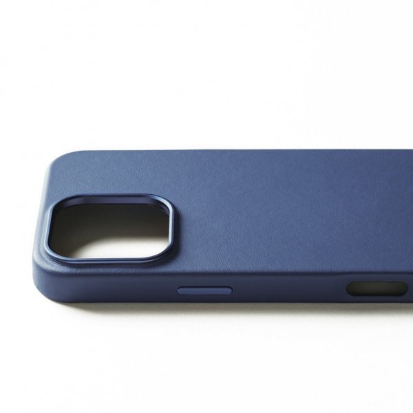 Mujjo iPhone 16 Pro Max Cover Full Leather Case Monaco Blue
