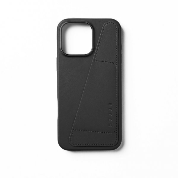 Mujjo iPhone 16 Pro Max Cover Full Leather Wallet Case Sort