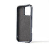 Mujjo iPhone 16 Pro Max Cover Shield Case Steel Blue