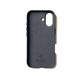 Mujjo iPhone 17 Etui Full Leather Case MagSafe Basalt