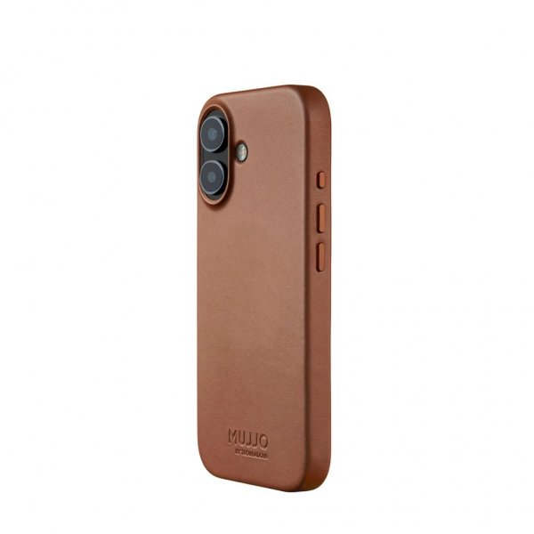 Mujjo iPhone 17 Cover Full Leather Case MagSafe Tan