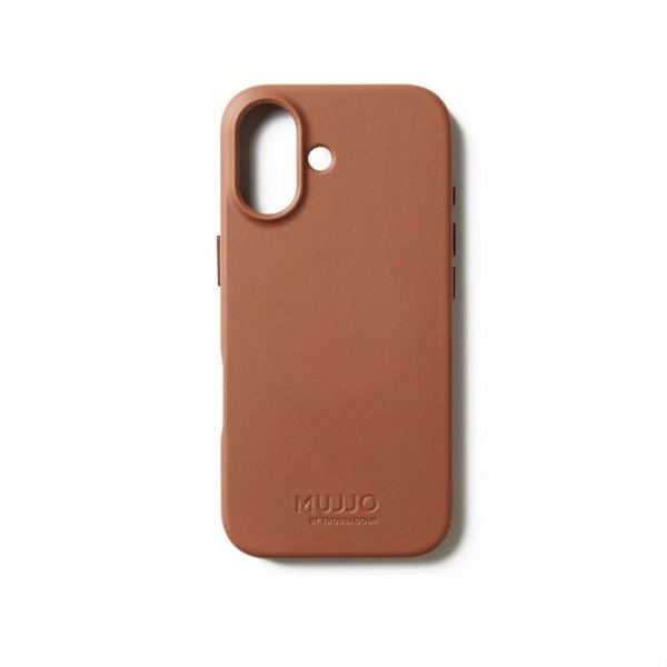 Mujjo iPhone 17 Cover Full Leather Case MagSafe Tan