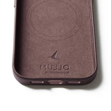 Mujjo iPhone 17 Pro Cover Fuld Læder MagSafe Bronze Red