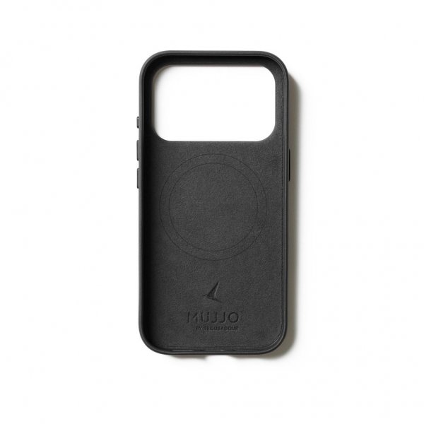 Mujjo iPhone 17 Pro Cover Full Leather Wallet Case MagSafe Sort