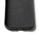 Mujjo iPhone 17 Pro Cover Full Leather Wallet Case MagSafe Sort