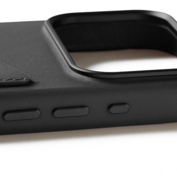 Mujjo iPhone 17 Pro Cover Full Leather Wallet Case MagSafe Sort