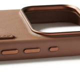 Mujjo iPhone 17 Pro Cover Full Leather Wallet Case MagSafe Tan