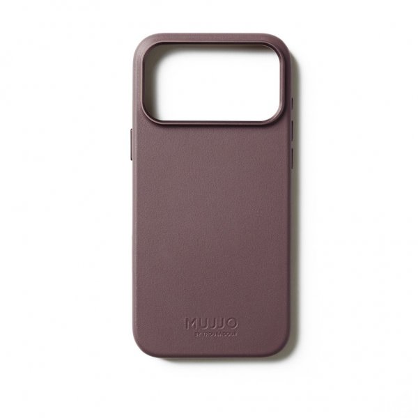 Mujjo iPhone 17 Pro Max Cover Full Leather Case MagSafe Bronze Red