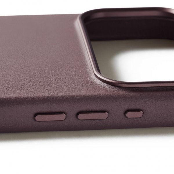 Mujjo iPhone 17 Pro Max Cover Full Leather Case MagSafe Bronze Red
