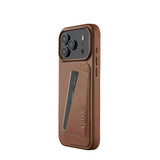 Mujjo iPhone 17 Pro Max Cover Full Leather Wallet Case MagSafe Tan