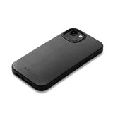Mujjo iPhone 14 Cover Full Leather Case MagSafe Sort