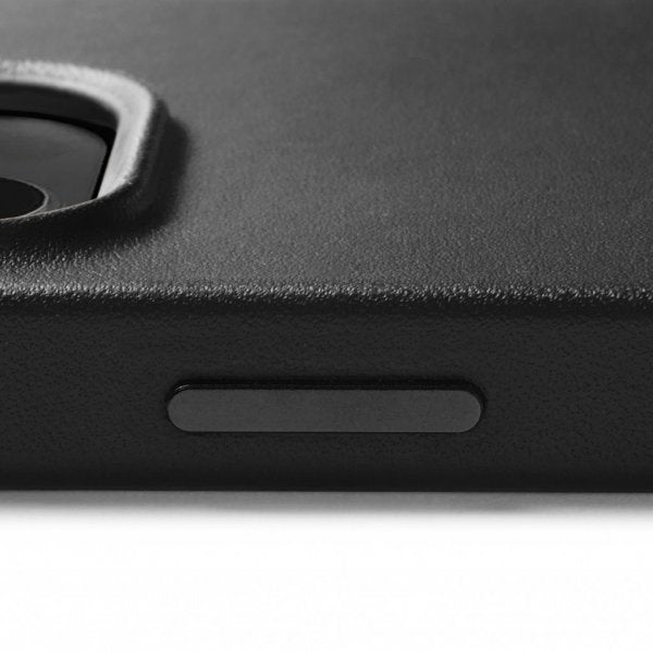 Mujjo iPhone 14 Cover Full Leather Case MagSafe Sort