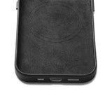Mujjo iPhone 14 Cover Full Leather Case MagSafe Sort