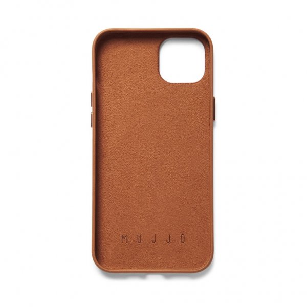 Mujjo iPhone 14 Plus Cover Full Leather Wallet Case Monaco Blue