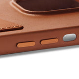 Mujjo iPhone 14 Plus Cover Full Leather Wallet Case Monaco Blue