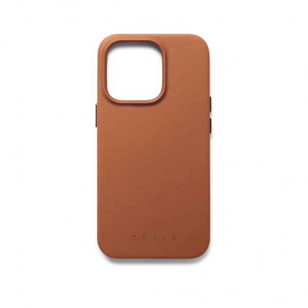 Mujjo iPhone 14 Pro Cover Fuld Læder MagSafe Tan