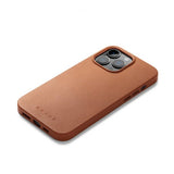 Mujjo iPhone 14 Pro Max Cover Fuldt Læder MagSafe Tan