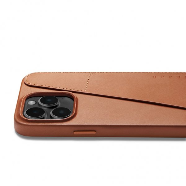 Mujjo iPhone 14 Pro Max Skal Full Leather Wallet Case Sort