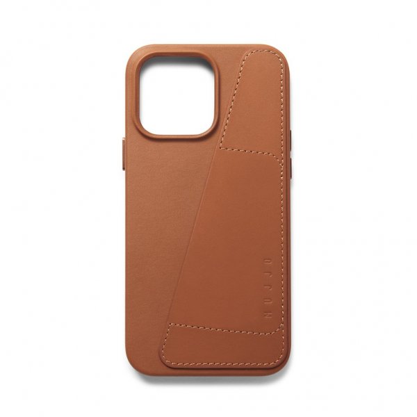 Mujjo iPhone 14 Pro Max Cover Full Læder Wallet Etui Tan