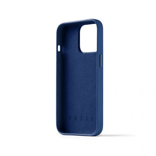 Mujjo iPhone 14 Pro Cover Fuld Læderpung Monaco Blå