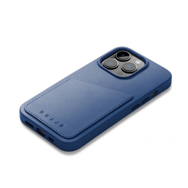 Mujjo iPhone 14 Pro Cover Fuld Læder Wallet Case Sort