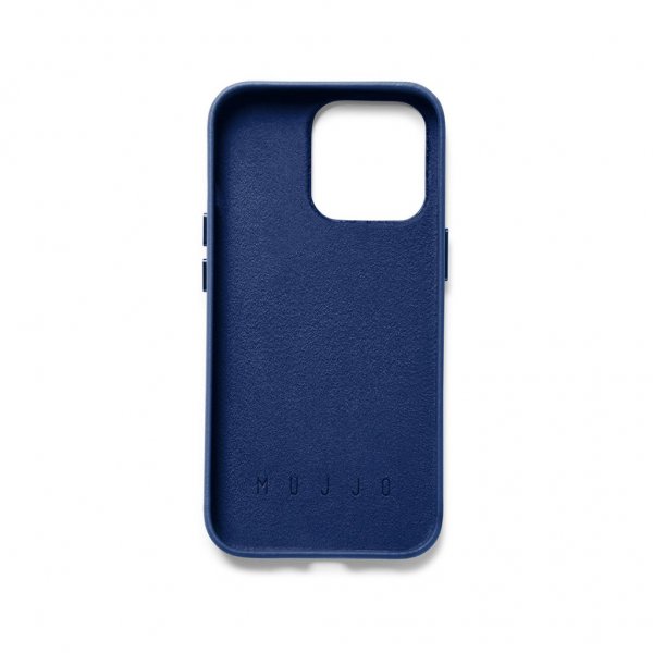 Mujjo iPhone 14 Pro Cover Fuld Læderpung Monaco Blå