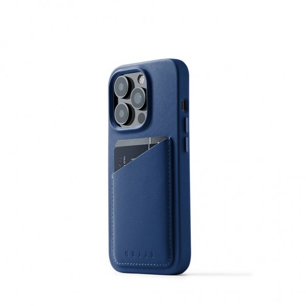 Mujjo iPhone 14 Pro Cover Fuld Læder Wallet Case Tan