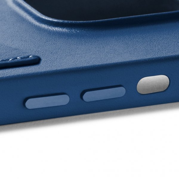 Mujjo iPhone 14 Pro Cover Fuld Læderpung Monaco Blå