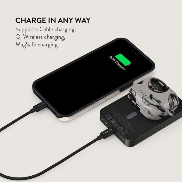 Burga Powerbank MagSafe 5000 mAh Next Mistake Metalgrå
