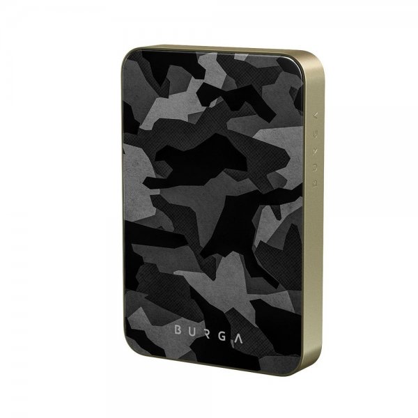 Burga Powerbank MagSafe 5000 mAh Night Black Camo Guld