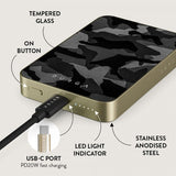 Burga Powerbank MagSafe 5000 mAh Night Black Camo Guld