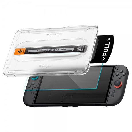 Spigen Nintendo Switch 2 Skærmbeskyttelse GLAS.tR EZ Fit Pro 2-pak